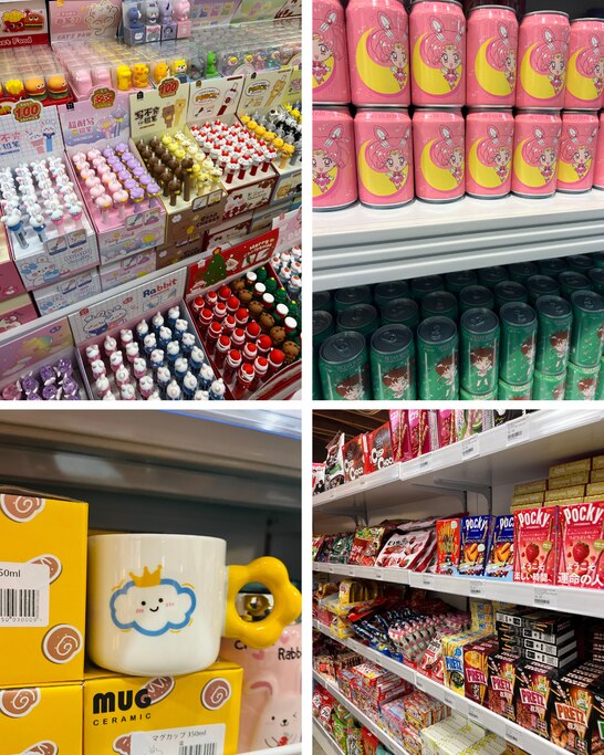 A selection of fun items at Ebisu Mini Japan in Towson.
