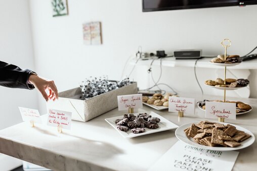 BALTIMORE, MD - DECEMBER 8, 2024: Cookies are seen in the home of Rachel Atkinson and Erik Smith during the Annual Union Square Cookie Tour in Baltimore, Maryland on December 8, 2024.