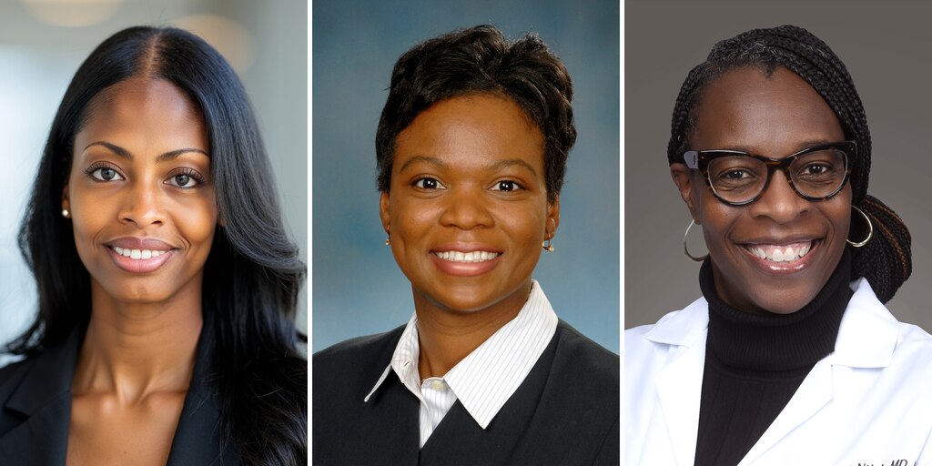 From left, Dr. Lauren McCullough, Dr. Tonya Webb and Dr. Shana Ntiri are all involved in the American Cancer Society's VOICES of Black Women project.