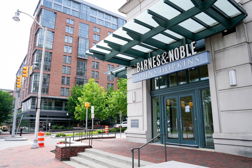 Exterior of Barnes & Noble in Baltimore, Md. on Monday, June 9, 2025.