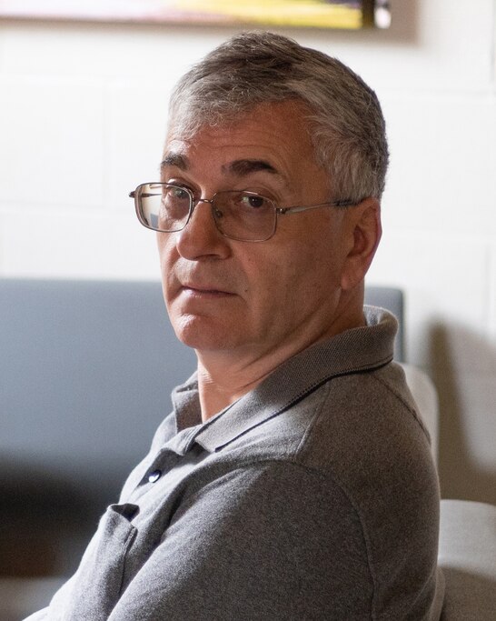 Secretary of juvenile services Vincent Schiraldi sits in one of the recreation rooms at GRYC during the tour of the center on Saturday May 20, 2023.