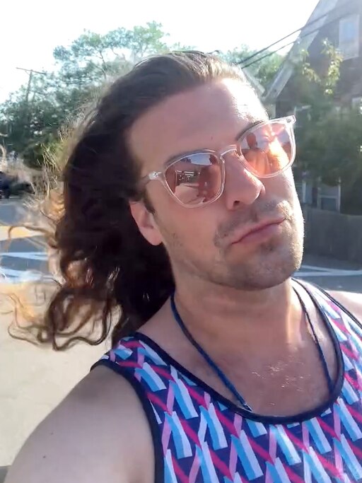 A still from a selfie video Eric Maul posted online in July.