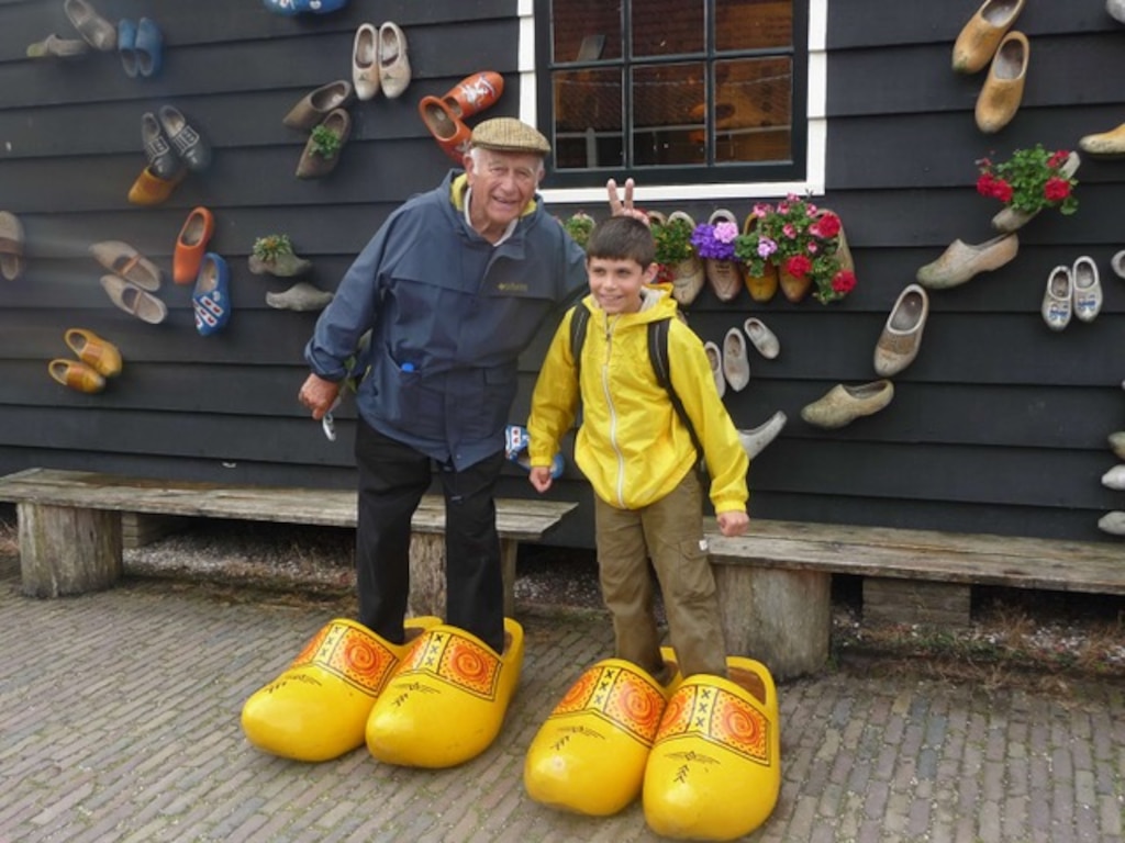 Richard Bright with his grandson, Cooper, in 2013.