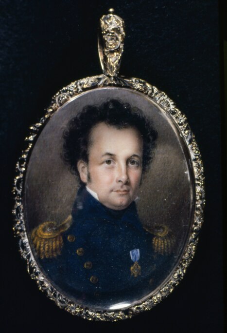 Anna Claypoole Peale's 1827 miniature watercolor portrait of Joseph James Nicholson on ivory was part of art trend in the early 19th century.