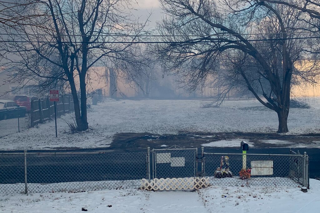 Smoke from a Dundalk recycling facility fire that sparked on Saturday, January 18, 2025 crept towards nearby homes on Monday, January 20, 2025.