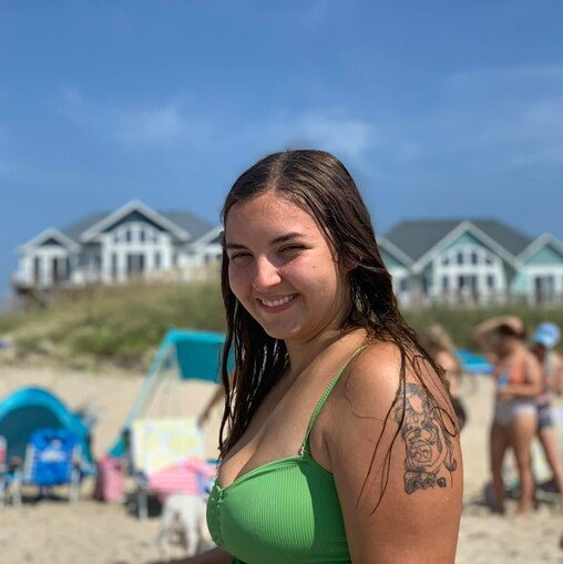 Cameran during a family vacation to the Outer Banks, N.C., in 2023.