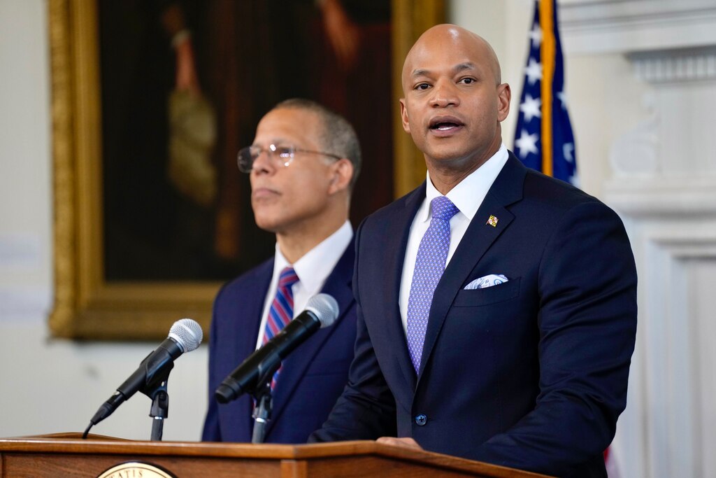 Gov. Wes Moore speaks at a press conference at the State House in Annapolis on Thursday, May 15, 2025. Maryland officials on Thursday released a wide-ranging independent audit of nearly 90 in-custody deaths spanning 2003 to 2019, finding that three dozen cases should have been classified as homicides but were not.