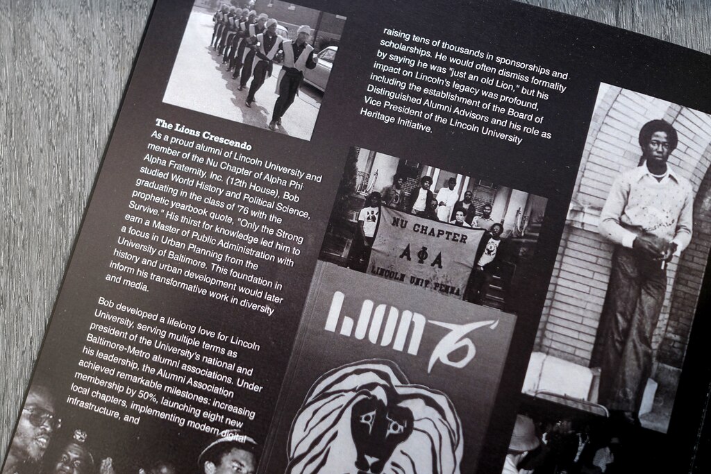 Robert Ingram Jr.'s time at Lincoln was documented in his memorial program.