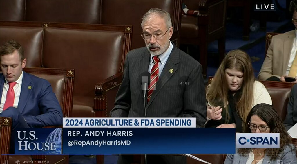 U.S. Rep. Andy Harris defends cuts included in the Republican agriculture spending bill in September. The measure failed.