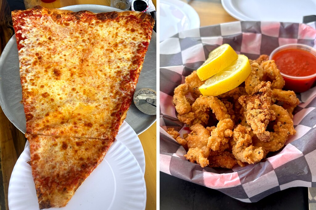 Fried foods and giant pizza slices at Toast in Ocean City.