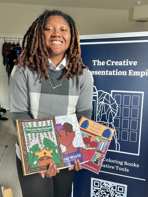 Through a line of coloring books, Naomi Winston wants to create “mirrors of representation” for Black and Brown kids and “coils of understanding” for children to educate themselves about other cultures.