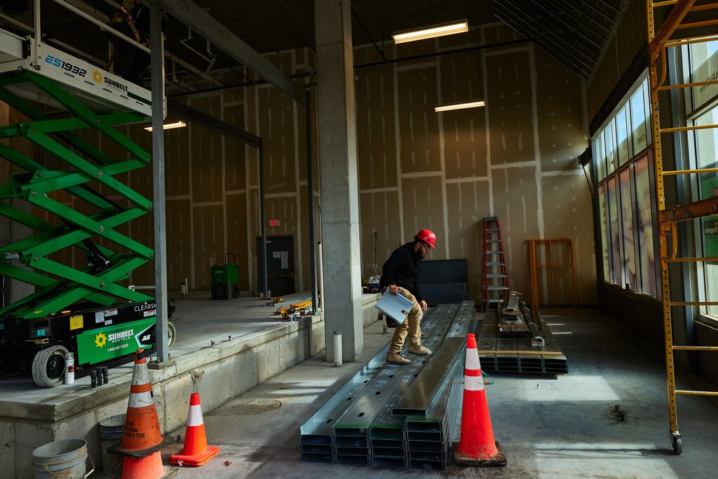 Construction at Market Fresh Gourmet in the Poppleton neighborhood of Baltimore in 2022.
