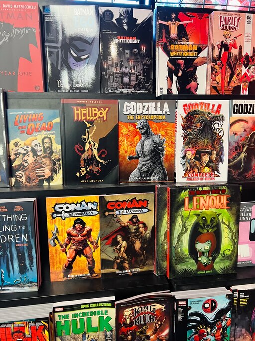 A selection of comic books and graphic novels at Collectors Corner in Parkville taken on Nov. 11, 2024.