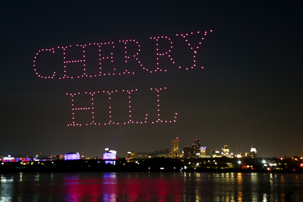 Baltimore’s annual Fourth of July drone show lights up Cherry Hill, Baltimore on July 4, 2025.