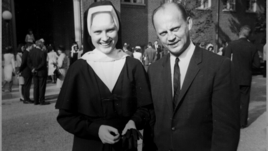 Sister Cathy Cesnik with her father, Joseph.