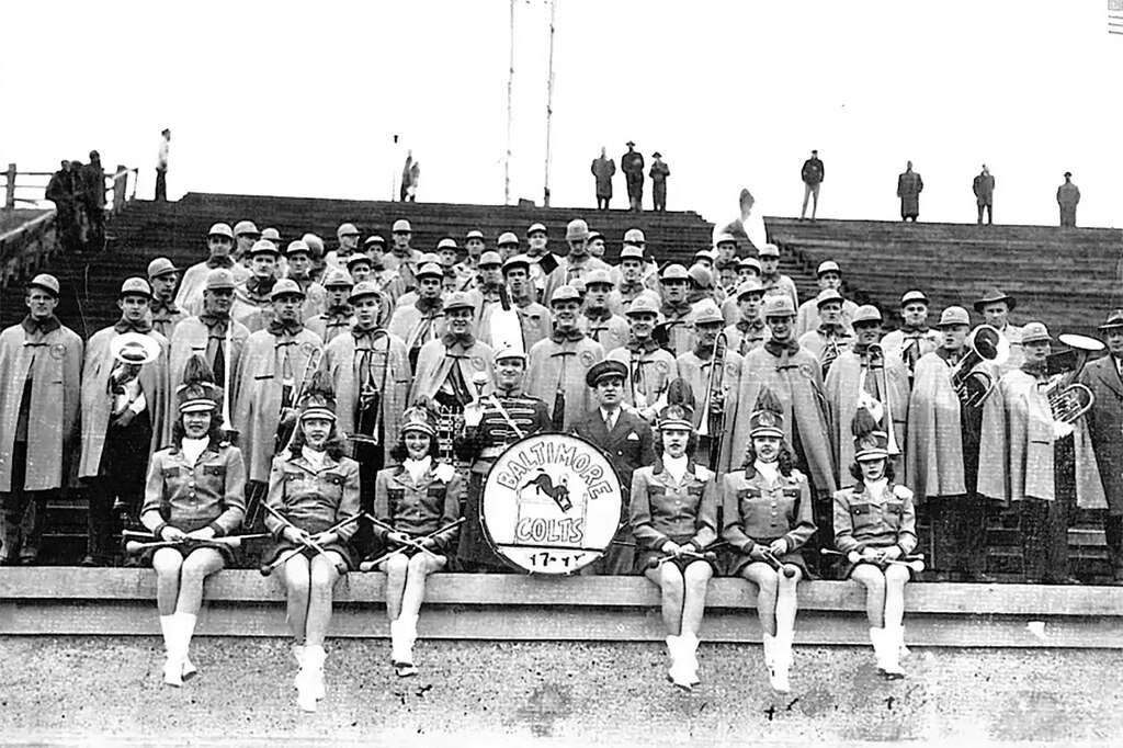 The Baltimore Colts' Marching Band — predecessor to the Ravens' Marching Band — was founded in 1947.