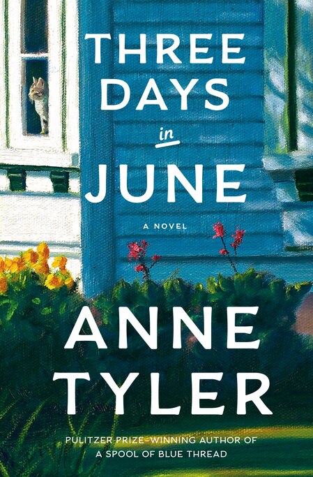 The book cover for Anne Tyler's "Three Days in June."