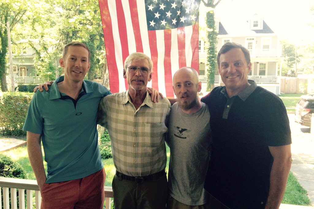Craig Smith, with his son-in-law Eric Fenton, left, son Kevin Smith, and other son-in-law Matt Steinmeier.