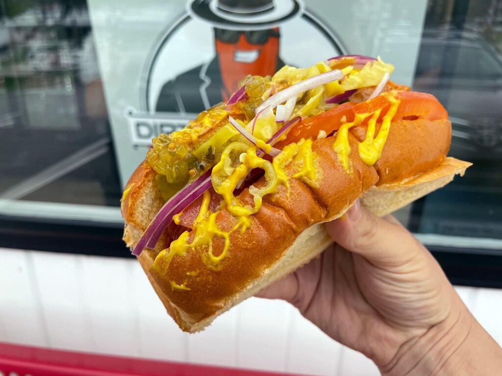 The Al Capone hot dog at Dirty Gangster Dogs in Ellicott City.