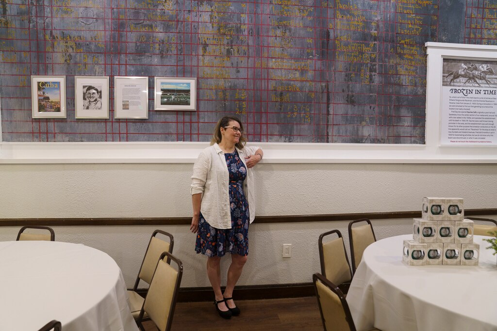 Jennifer Egan stands for a portrait at Squire’s Italian Restaurant and Catering in Dundalk, Md. on June 30, 2025.