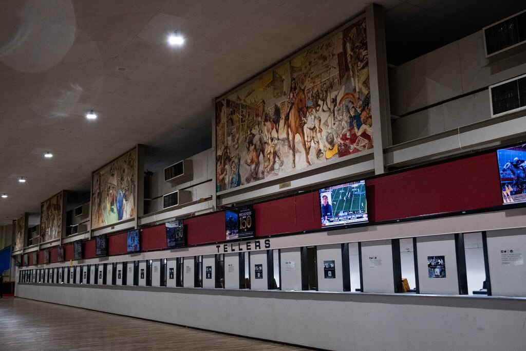 Murals painted by the late Raoul Middleman at Pimlico.
