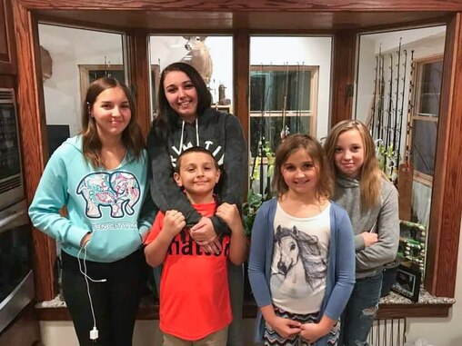 Cameran Holt and her siblings in 2019.