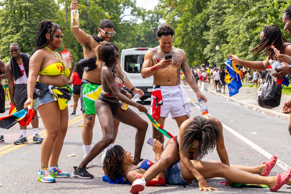 Festival attendees at the Baltimore Washington ONE Carnival in Baltimore, MD on Saturday, July 8, 2023.
