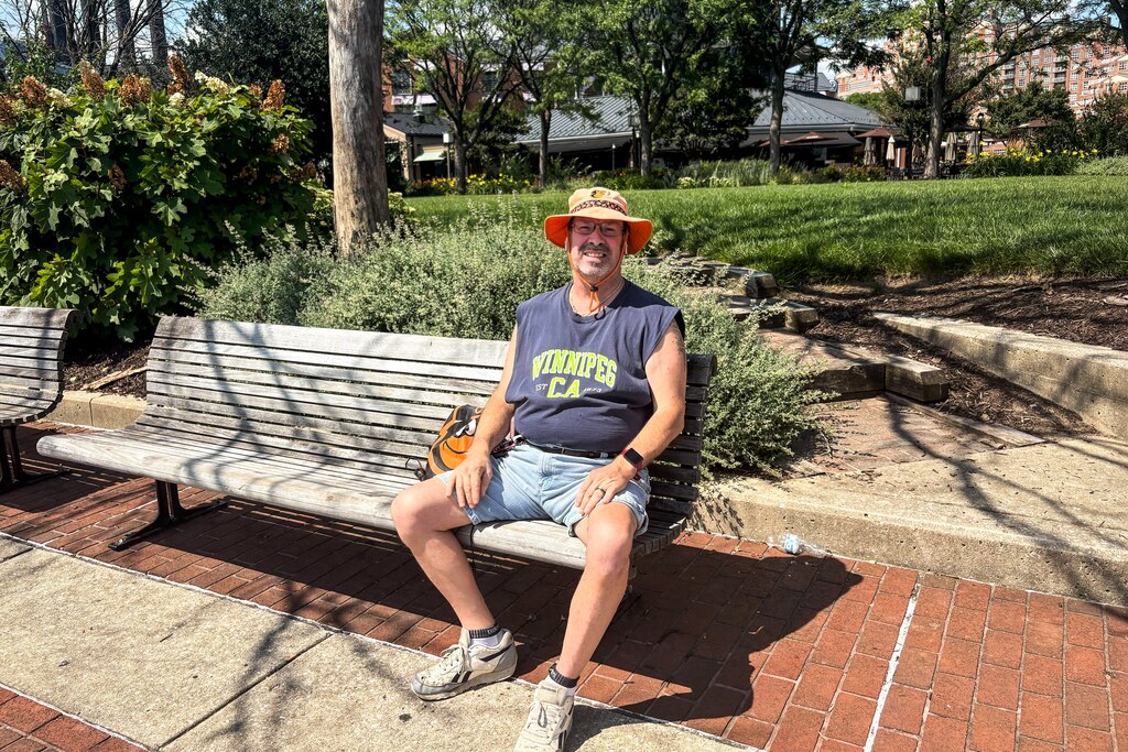 Brent Hooper loves enjoying nature and feeding the geese on his daily walks around the promenade.