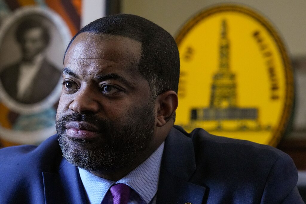 Baltimore City Council President Nick Mosby is photographed in his City Hall office during an interview on Wednesday, March 15.