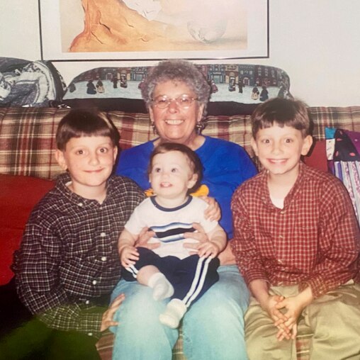 Betty Deacon with three of her grandchildren.