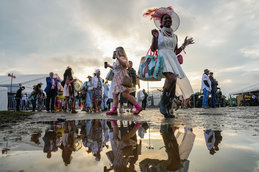 The sun comes out in the infield at Preakness LIVE on May 18, 2024.