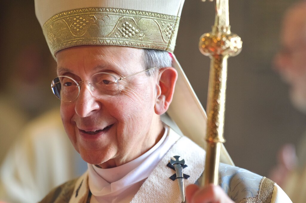 Archbishop William Edward Lori attends a Mass at the Cathedral of Mary Our Queen in North Baltimore on May 7, 2025 after a new pope was named by the Vatican.