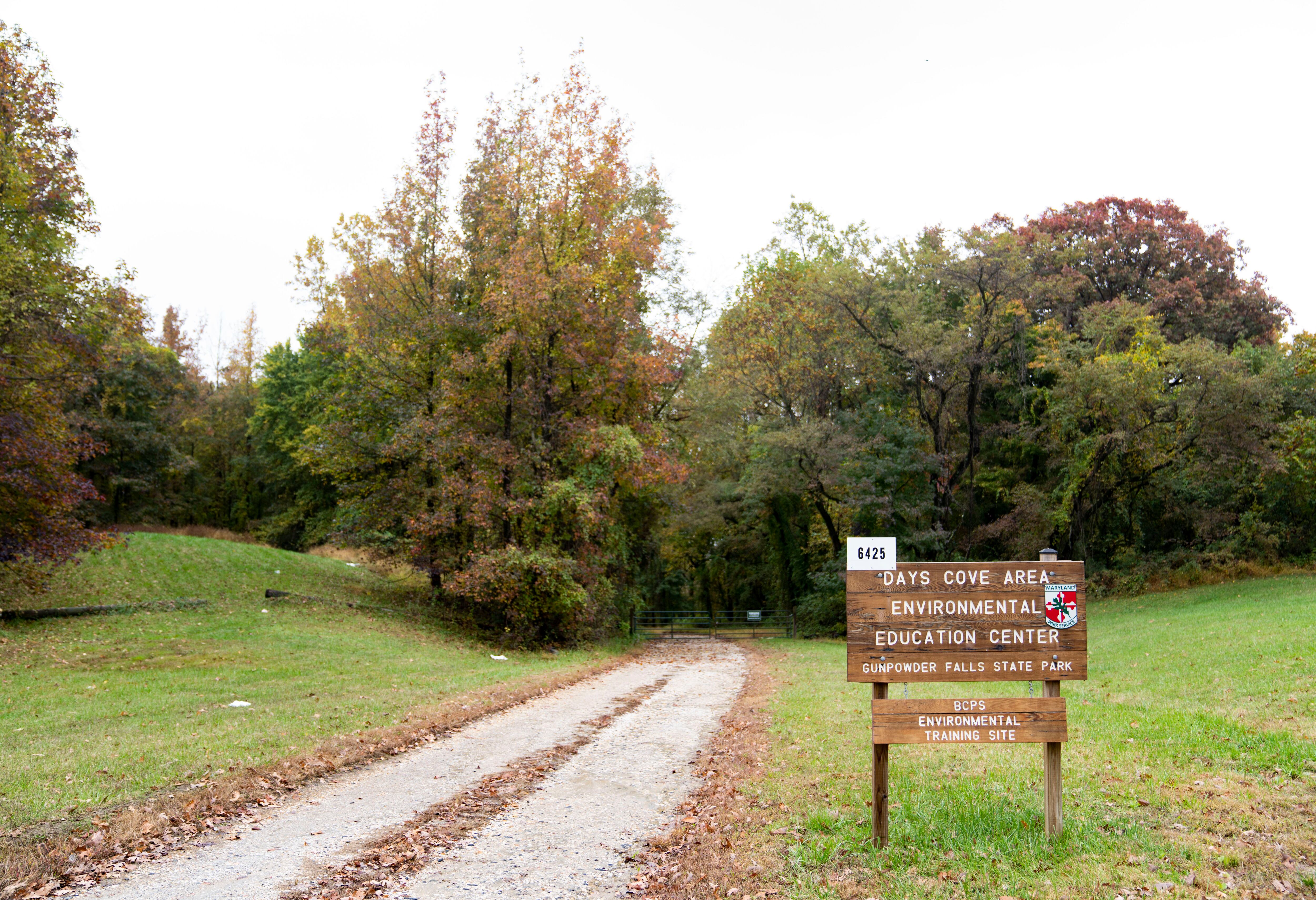 A sign at the entrance of Gunpowder Falls State Park Sweet Air Area. (Julie Scharper/The Baltimore Banner)
