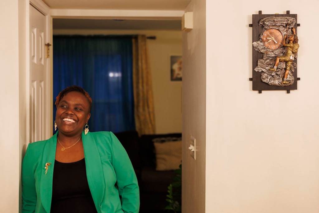 Perry Hall resident, Maureen Wambui in her kitchen.