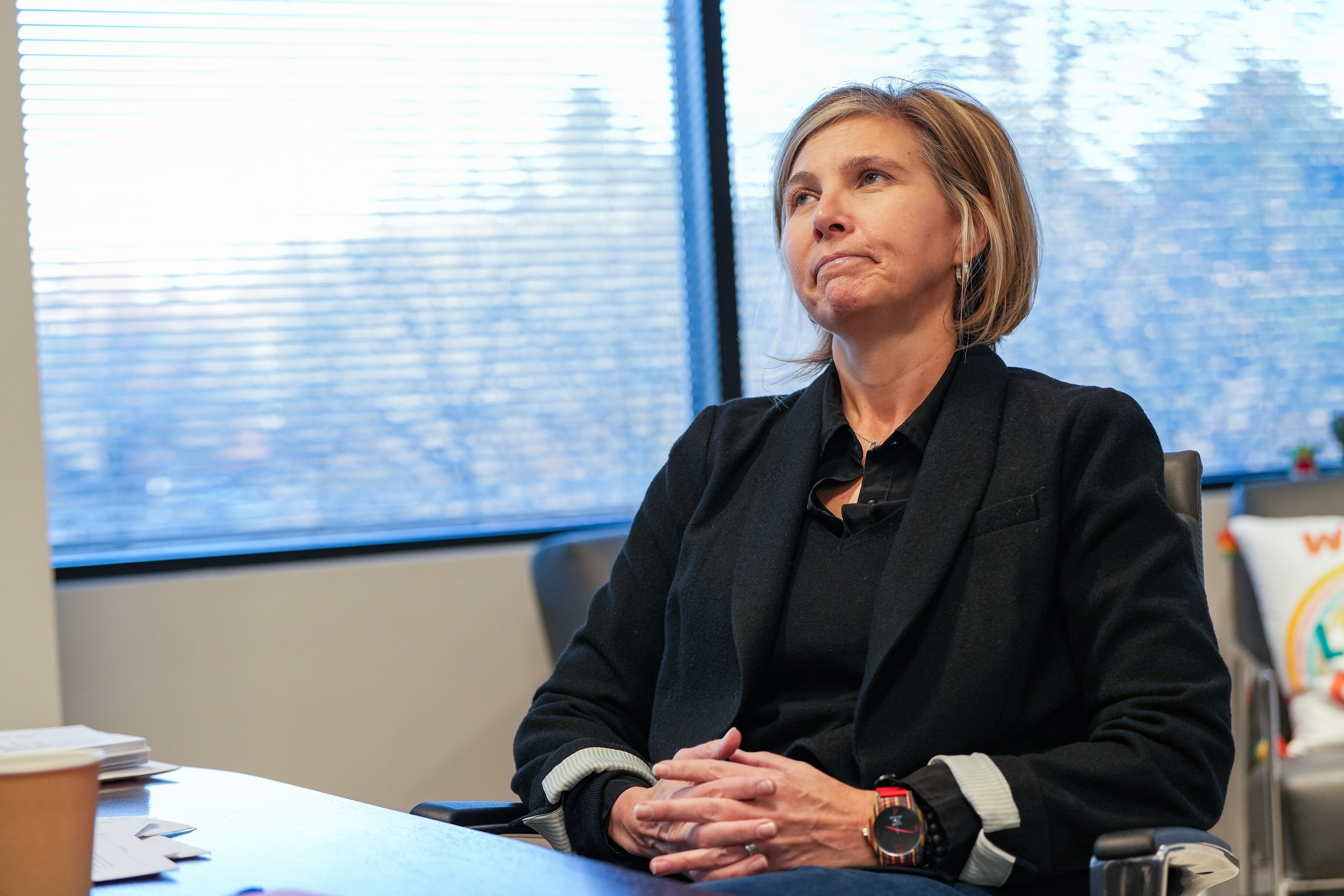 Lakey Boyd, CEO of Columbia Association, has been baffled that members of the board seek to oust her, in Columbia, Md., December 5, 2022. In sharp contrast, the community has rallied in support of Lakey's performance.