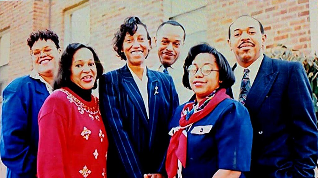 Debbie Simon, second from right, and her siblings.
