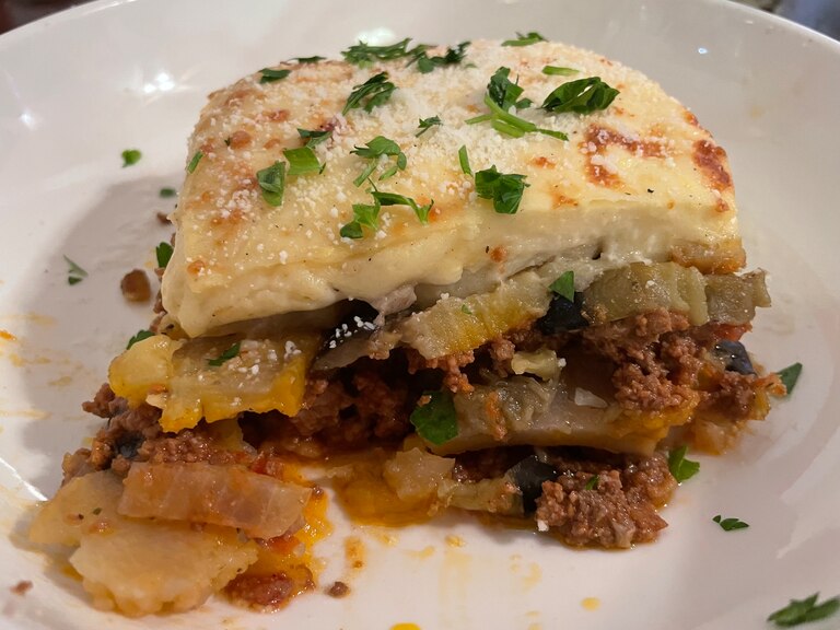 The moussaka at Samos.