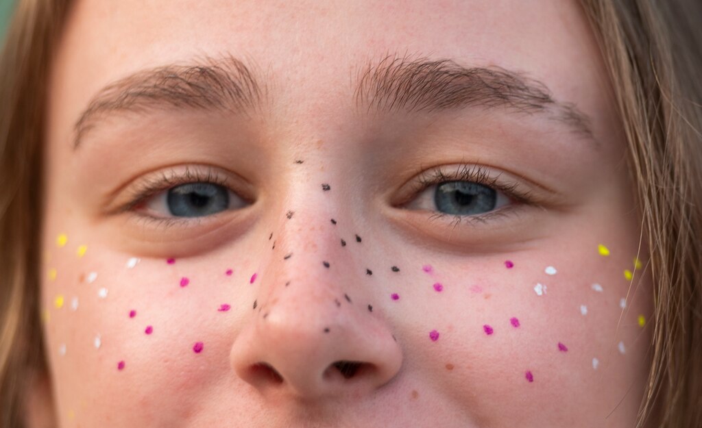Brianna King, 18, proudly shows off makeup done by Brianna's friend at the Harriet Tubman Cultural Center in Columbia, MD on June 10, 2023.