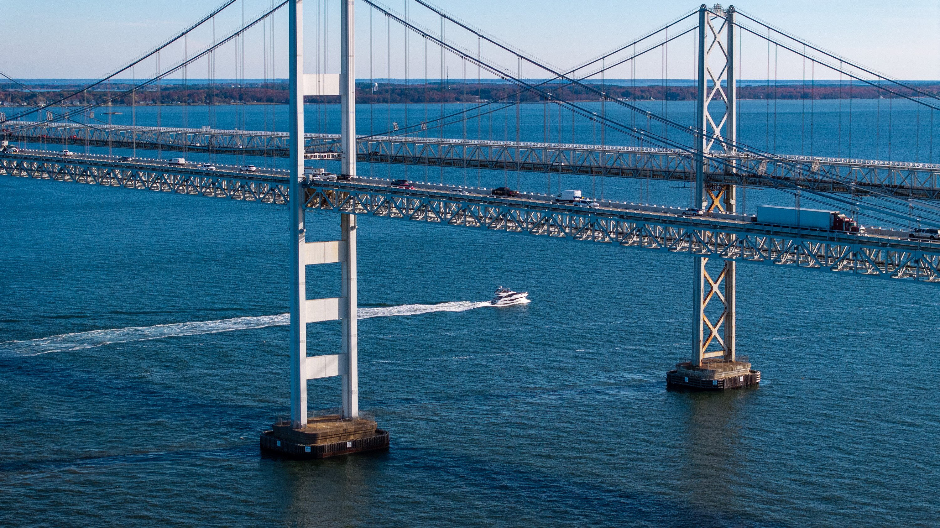 Maryland will add physical fortifications to protect the Chesapeake Bay Bridge from ship strikes like the one that took down the Key Bridge. 