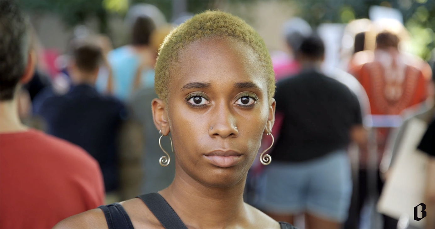 Israel attends a protest in downtown Baltimore after the Supreme Court ruling overturning Roe v. Wade.