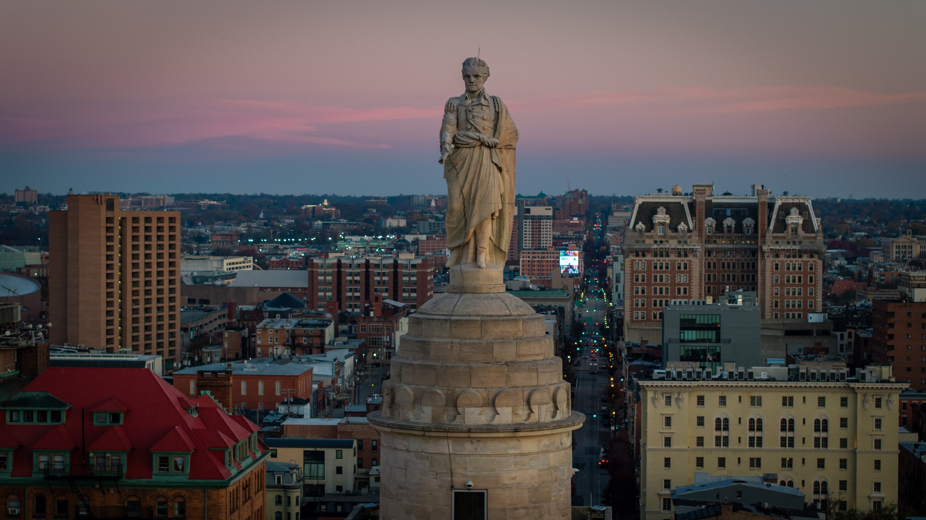 The Washington Monument in Mount Vernon will soon be decked in holiday lights as Baltimore unofficially welcomes the season.