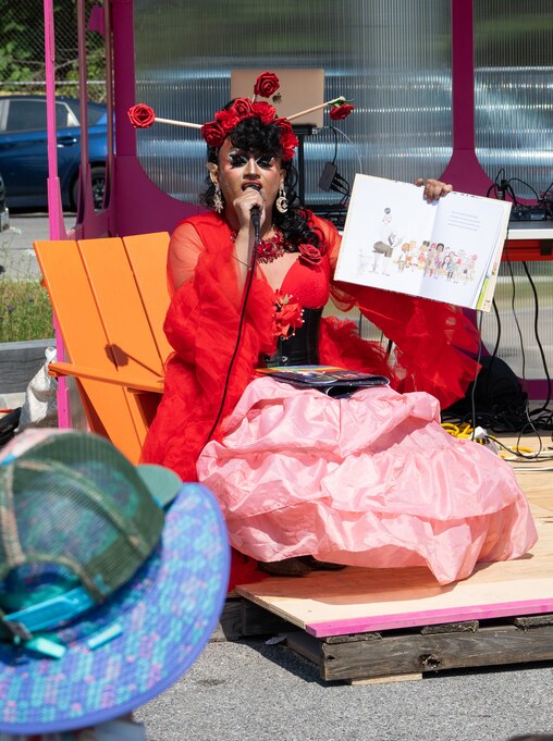 Vee Vee reads the children's book “Rosie Revere, Engineer” by Andrea Beaty.