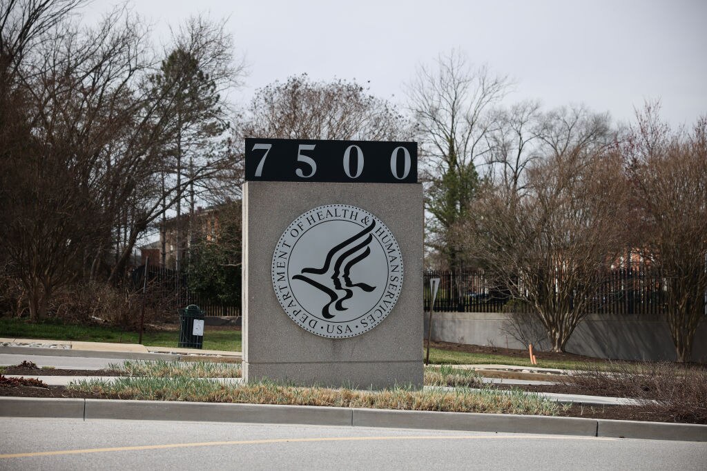 A sign in front of the Centers for Medicare & Medicaid Services building