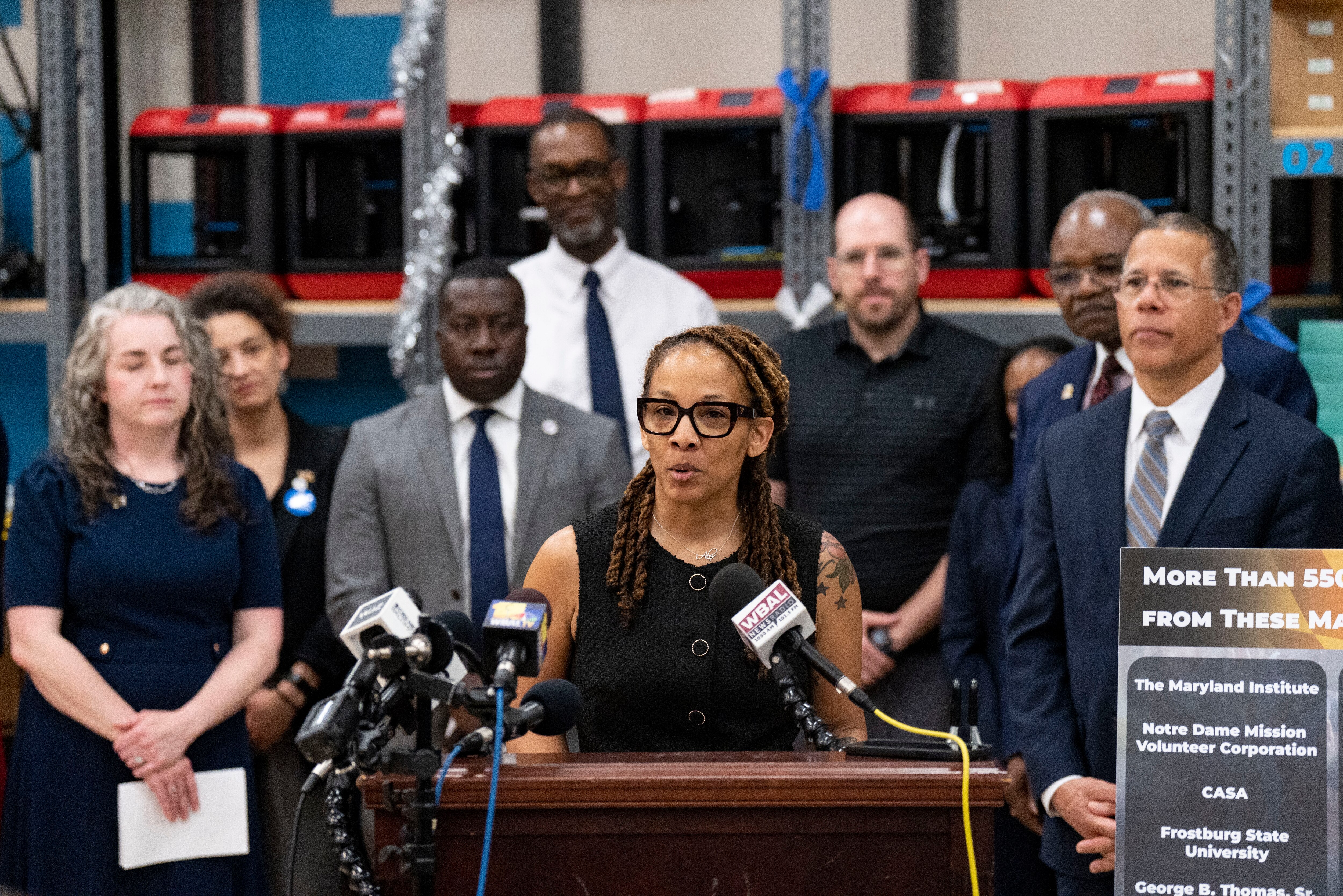 Alexandria Warrick Adams, executive director of Elev8 Baltimore, said at a Thursday press conference that Maryland communities and children will feel the effects of AmeriCorps cuts.