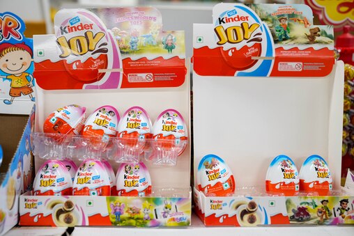 Kinder Surprises near the cash register at International Food Market on Reisterstown Road in Baltimore, Md. on Saturday, July 5, 2025.
