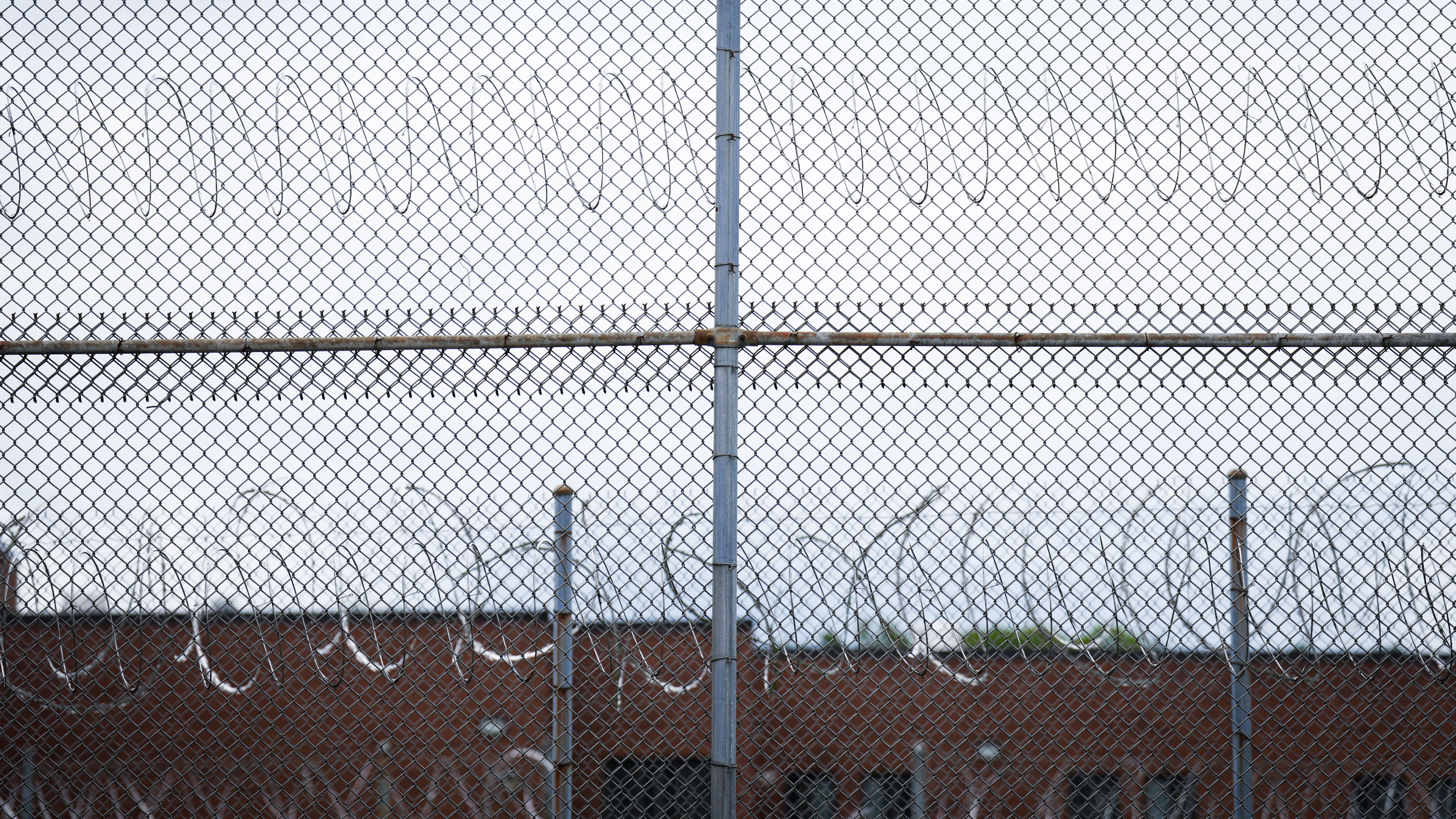 Barbed wire is seen outside the Maryland Correctional Institution in Hagerstown on Wednesday, August 7, 2024.