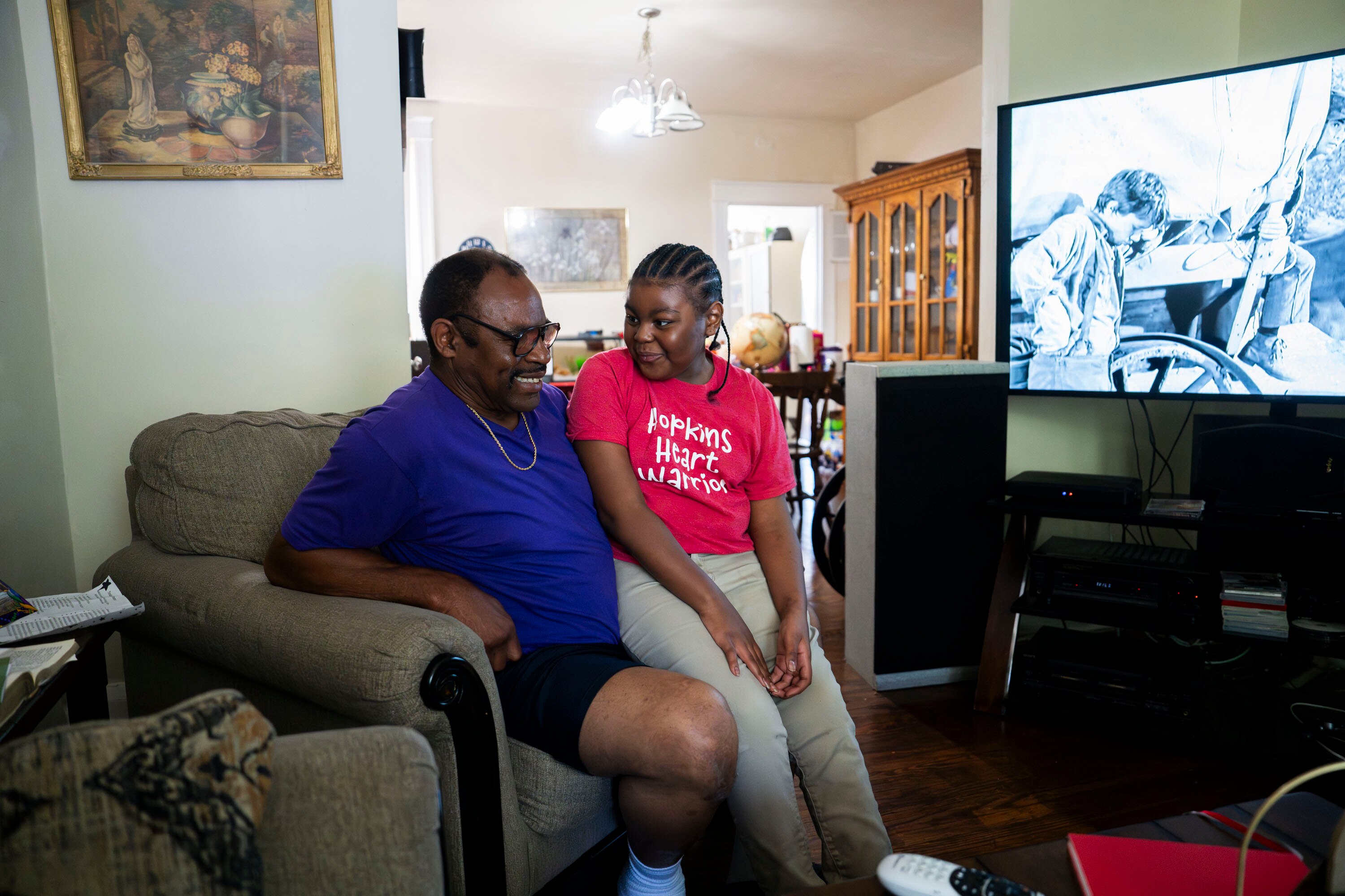 Alfred Coleman, 64, and his daughter Mya, 9, talk about what life was like in the hospital.