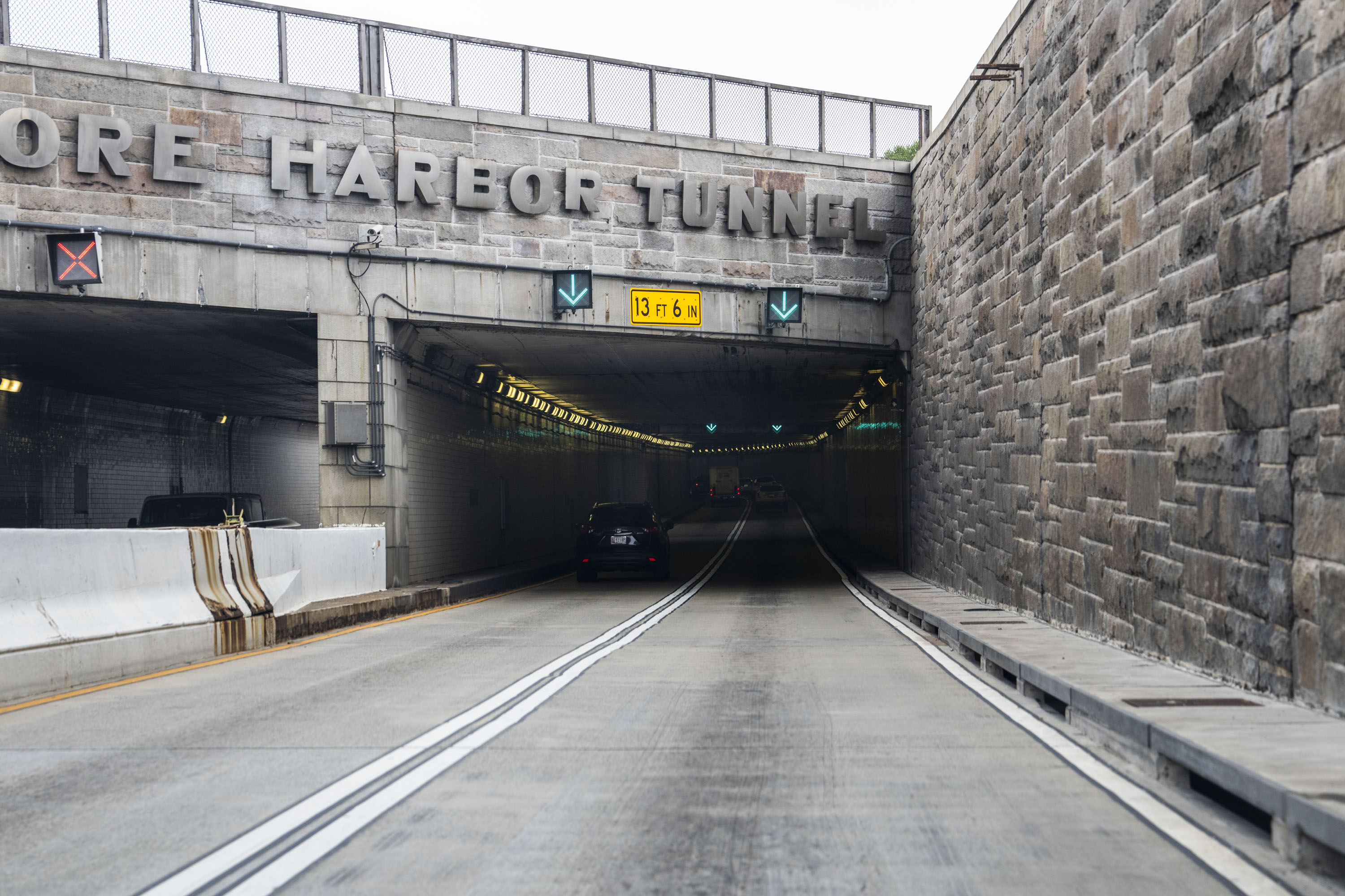 The Baltimore Harbor Tunnel is a pair of two-lane tunnels carrying I-895 under the Patapsco River.