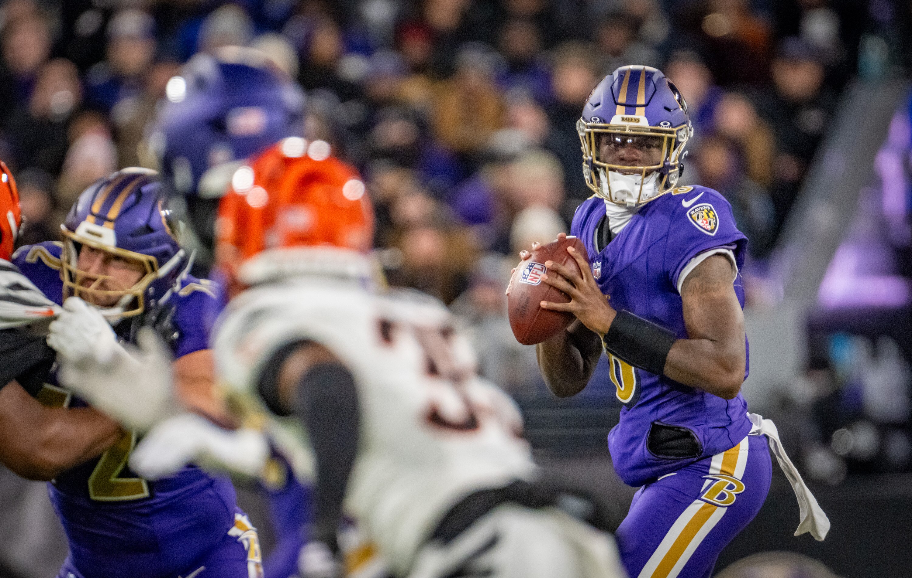 Lamar Jackson had not practiced on Wednesday in nearly a month. 