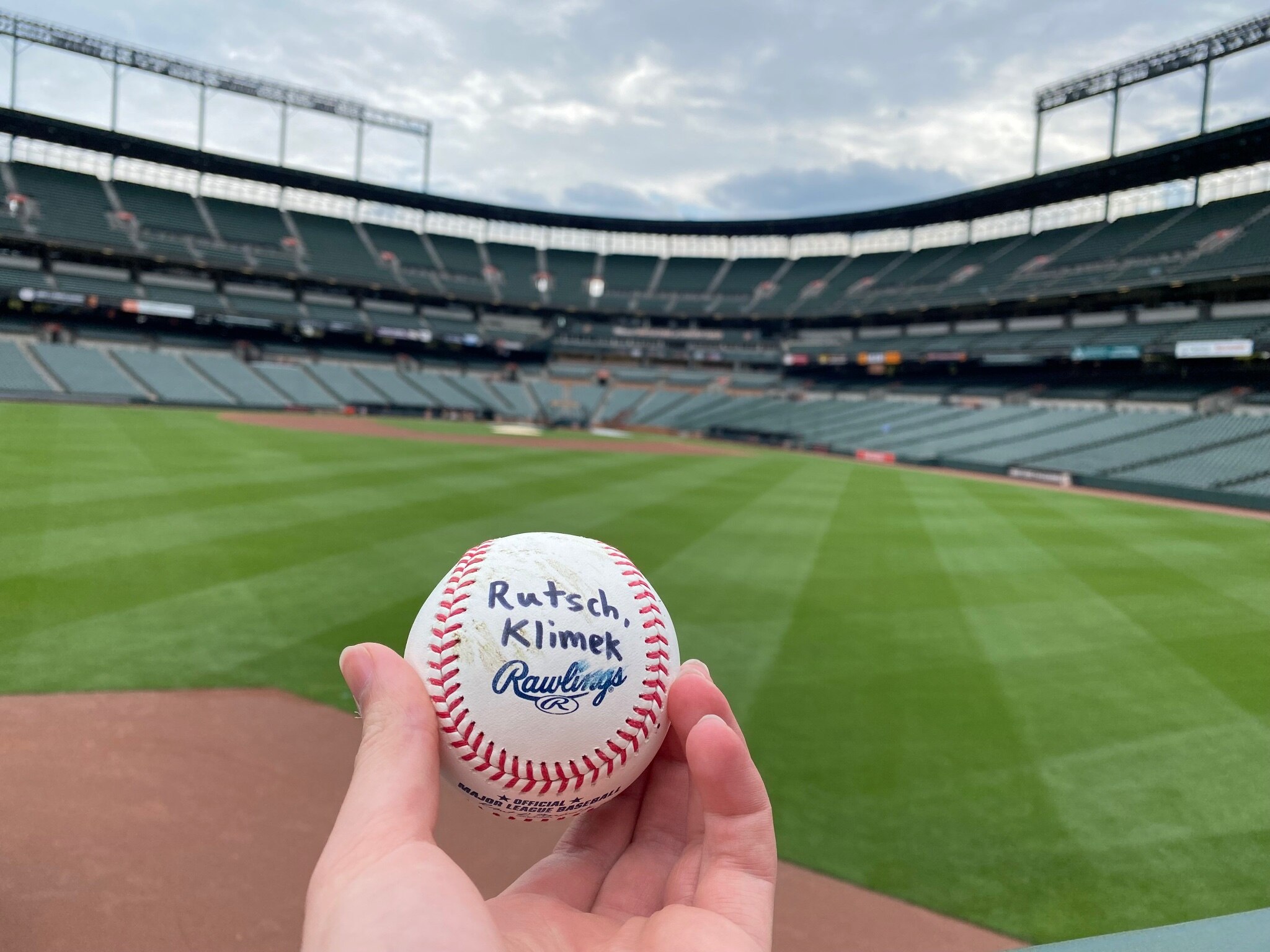 Orioles catcher Adley Rutschman and pitching strategy coach Ryan Klimek have teamed up on a fantasy football team, with draft order decided Wednesday through manager Brandon Hyde's batting practice results.